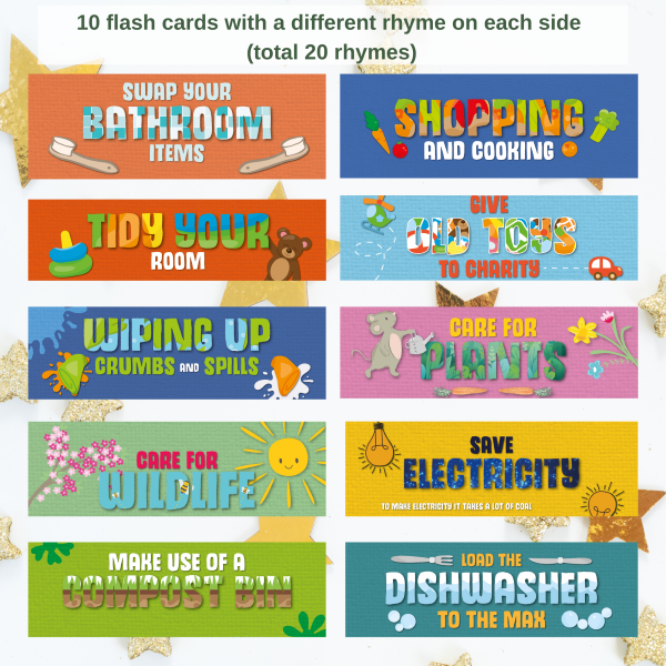 Eco warriors card set in upcycled pouch