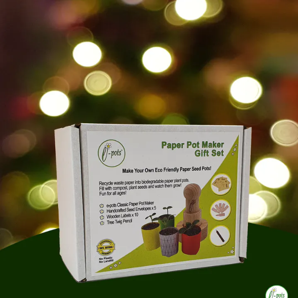 EPots paper pot eco-friendly gardener gift set