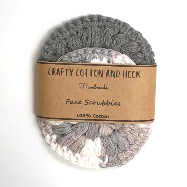 Eco friendly face scrubbies Grey