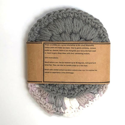 Eco friendly face scrubbies Grey