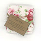 Reusable face wipes with basket and washbag Floral