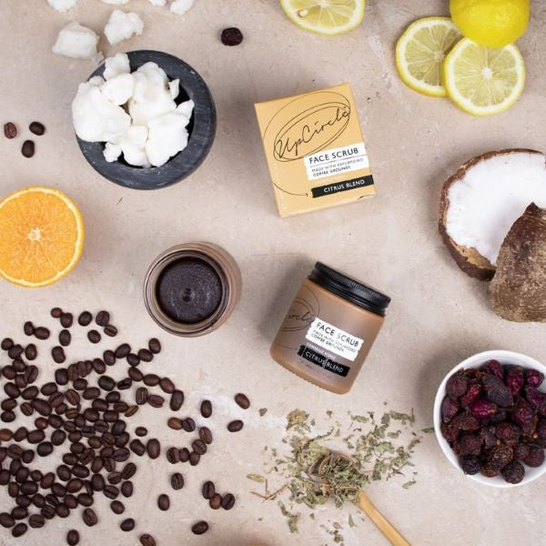 Coffee face scrub Citrus blend with ingredients