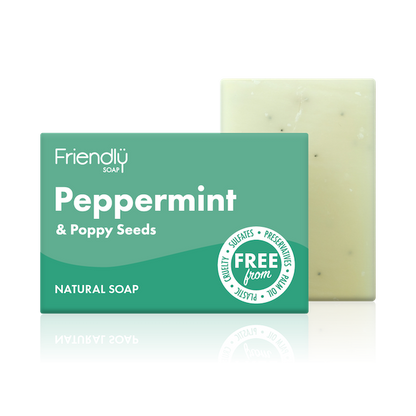 Friendly Soap soap bar Peppermint and poppy seeds