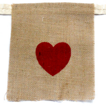 Jute bunting I love you