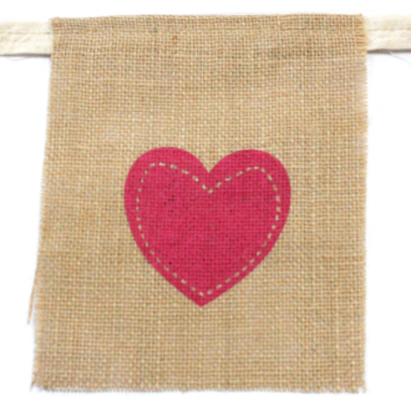 Jute bunting just married