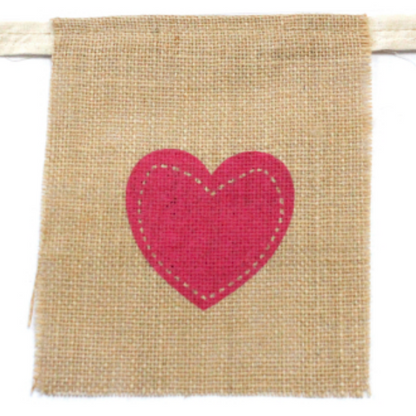 Jute bunting just married