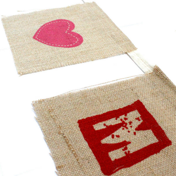 Jute bunting just married