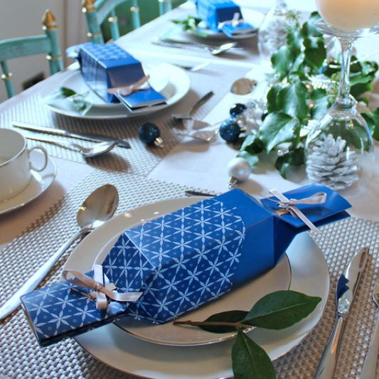 Keep this cracker Reusable Christmas cracker on table Midnight Blue