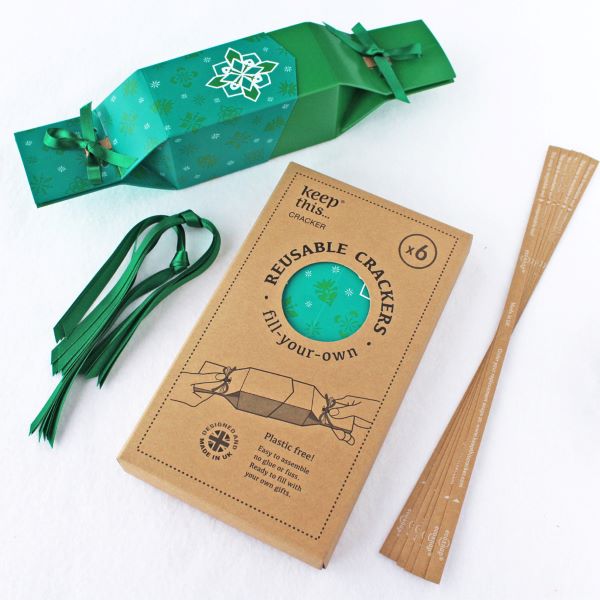 Keep this cracker Reusable Christmas cracker Jewel green
