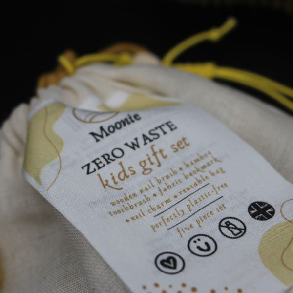 Zero waste kids' gift set close up of bag