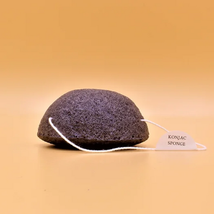 Eco-friendly konjac facial sponge with compostable label