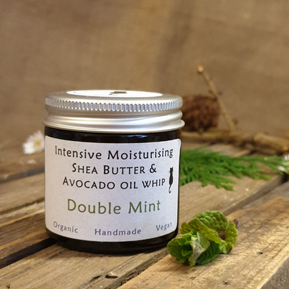 Organic shea butter cream eco-friendly moisturiser Double mint