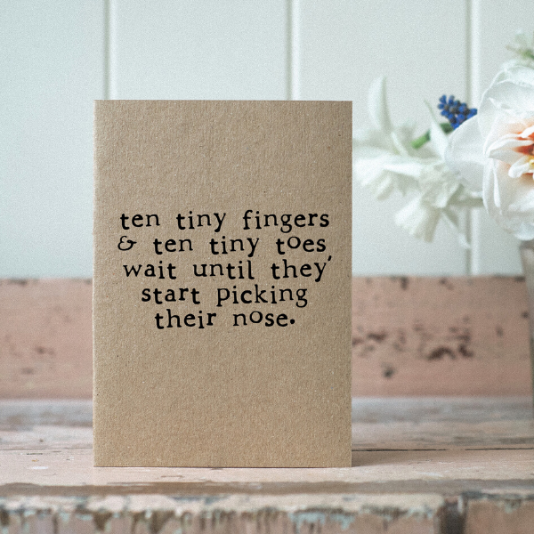 Eco card new baby ten tiny fingers