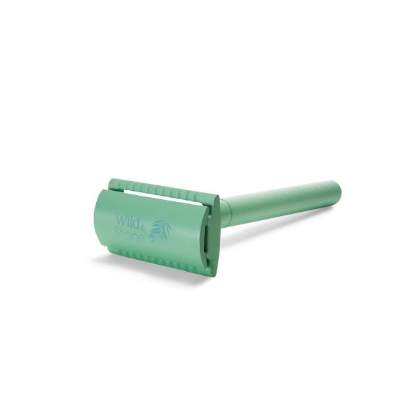 Eco-friendly steel safety razor Green