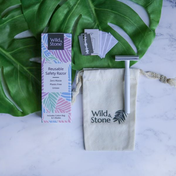 Eco-friendly steel safety razor White