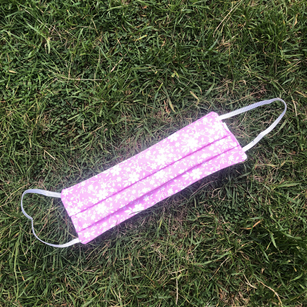 Reusable mask Pink flowers