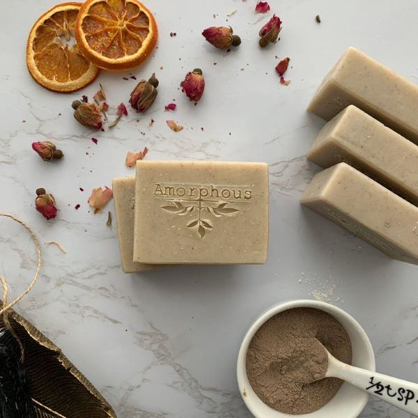 Facial soap bar for combination skin - Rhassoul rose 