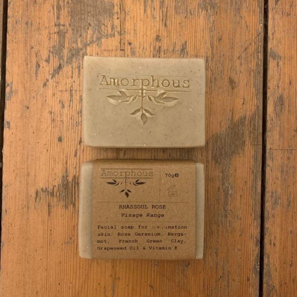 Facial soap bar for combination skin - Rhassoul rose 