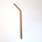 Rose gold angled straw