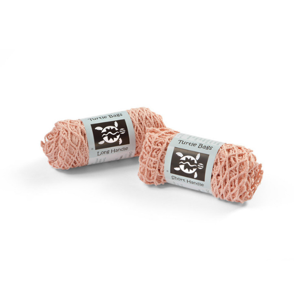 Short-handled string bags blush