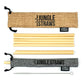 Eco-friendly bamboo and jute straw set Slate