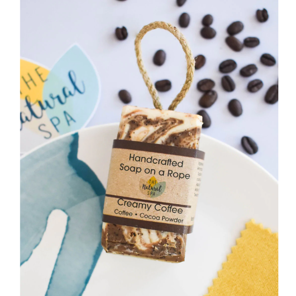 Eco soap on a rope Creamy coffee