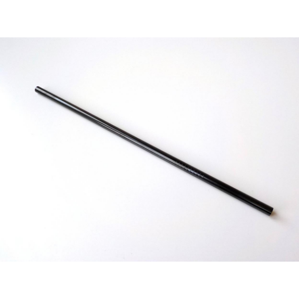 Stainless steel straw straight black