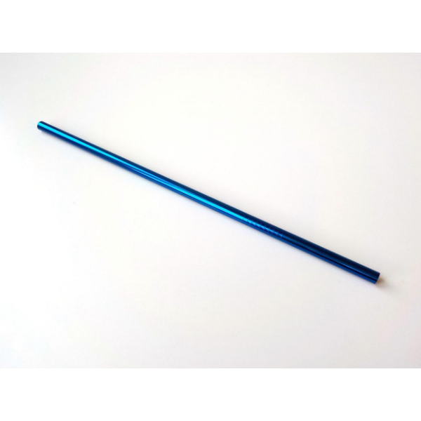 Stainless steel straw straight blue