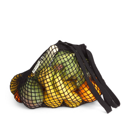 Long-handled string bag black