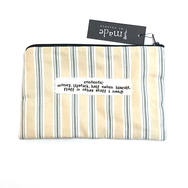 Vintage fabric pouch Stuff I need Stripe