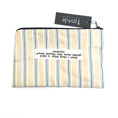 Vintage fabric pouch Stuff I need Stripe