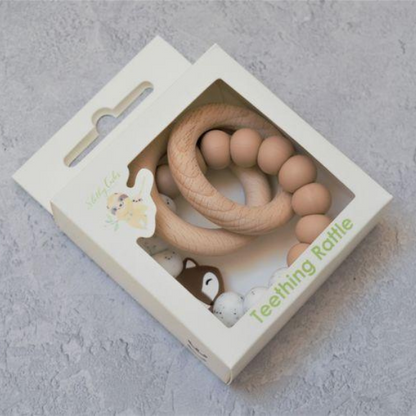 Eco-friendly teething rattle Fox