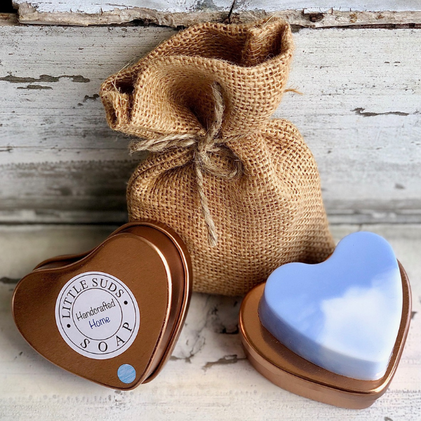 Tin heart soap Just chillin