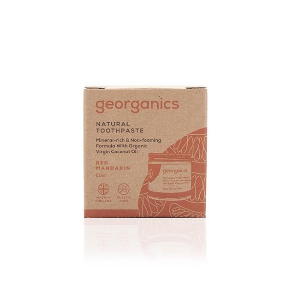 Georganics eco-friendly natural toothpaste Red Mandarin