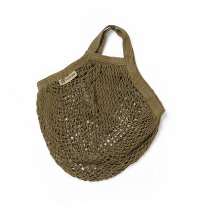 Veg dyed string bag sage