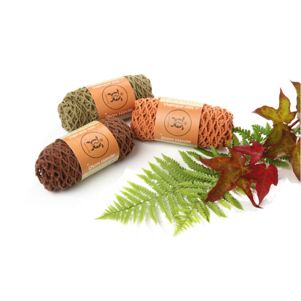 Veg dyed string bags