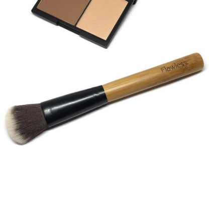 Bamboo vegan make up brush - contouring brush with make up
