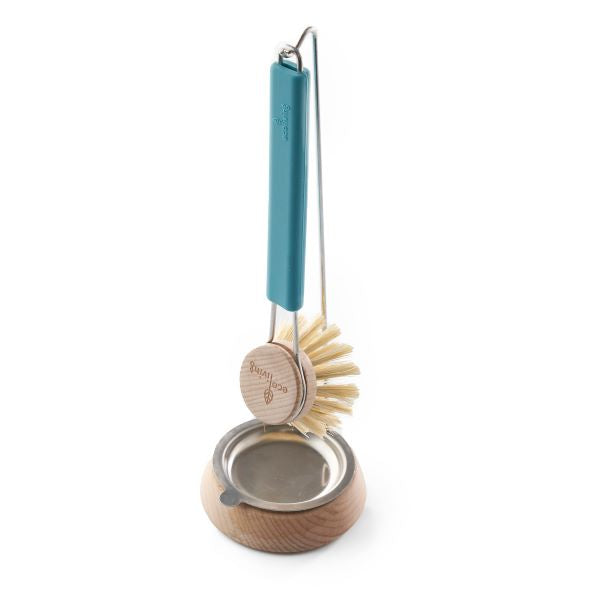 Dish brush with replaceable head Petrol on dish brush holder