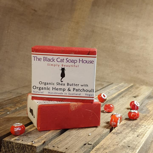 Eco-friendly Black Cat Soap House Soap bar organic hemp and patchouli
