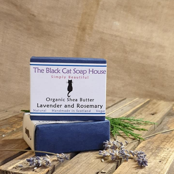 Eco-friendly Black Cat Soap House Soap bar Lavender and rosemary