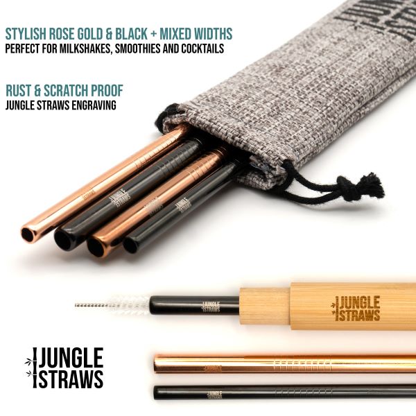 Stainless steel eco-friendly straw set