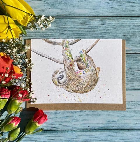 Eco-friendly card Sophie the Sloth