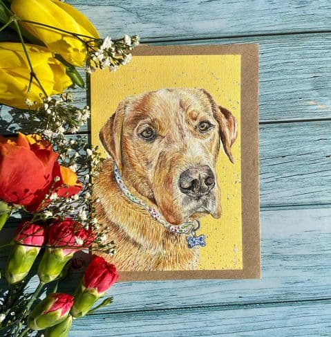 Eco-friendly card Wellie the Labrador